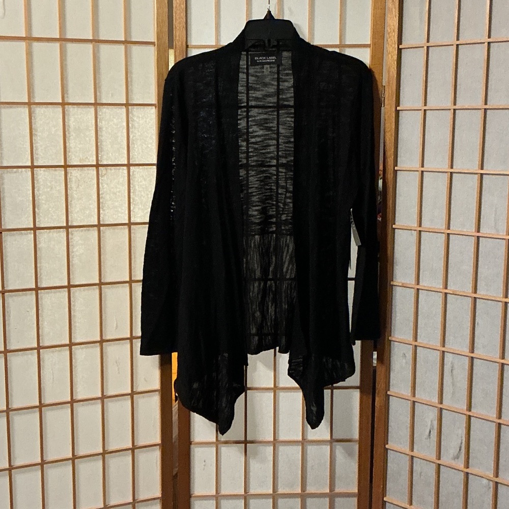 Evan Picone Black Label Draped Cardigan
